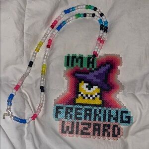 Colorful Beaded Kandi: Subtronics Perler Necklace
